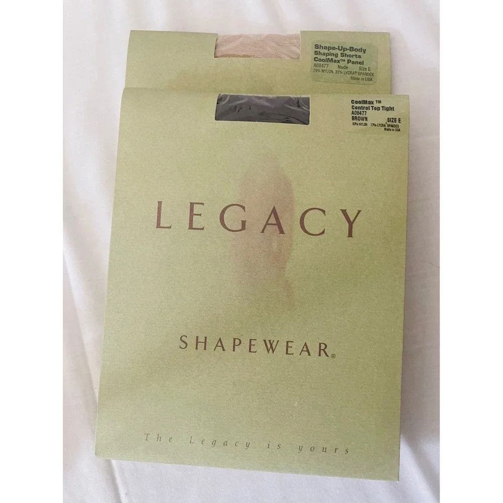 Vintage Legacy Shapewear Size E Lot 2 CoolMax Tights Shaping Shorts NOS USA